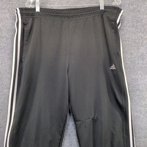 Adidas Men's Track Pants Black XL Drawstring Waistband Side Pocket Polyester - Picture 2 of 16